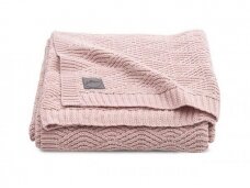 Jollein megztas pledas River knit 100x150cm Pale Pink