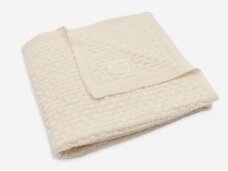 Blanket Cradle 100x150cm Weave Knit Merino wool Oatmeal
