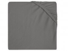 Jollein trikotažinė paklodė su guma Dark Grey 70x140 cm