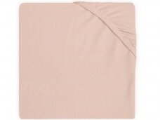 Jollein trikotažinė paklodė su guma Jersey Pale Pink 60x120