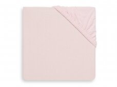 Jollein trikotažinė paklodė su guma Jersey Soft Pink 40x80 cm