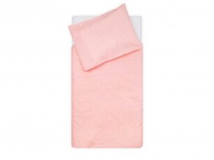 Jollein antklodės ir pagalvės užvalkalų komplektas Mini Dots Blush Pink 100x140 cm.