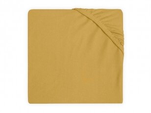 Jollein trikotažinė paklodė su guma Jersey Mustard 40x80 cm