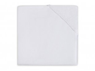 Jollein trikotažinė paklodė su guma Cotton White 70x140 cm