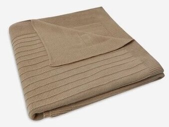 Blanket Children's Bed 100x150cm Pure Knit Biscuit GOTS