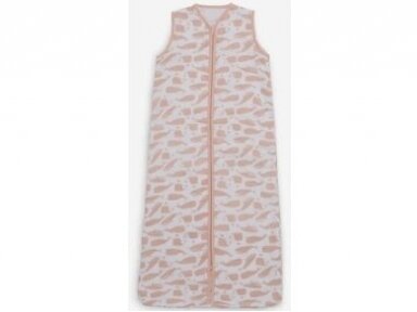 Jollein hidrofilinės medvilnės miegmaišis Whales Pale Pink 110cm