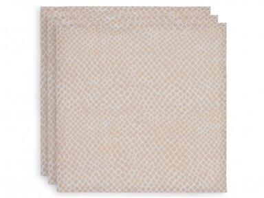 Jollein muslino merliukai 31x31 cm Snake Pale Pink 3vnt