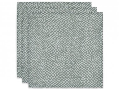 Jollein muslino audinio vystyklų rinkinys 70x70 Snake Ash Green 3vnt