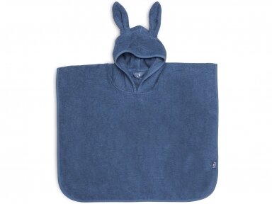 Jollein kilpinis pončas su gobtuvu Jeans Blue Jollein kilpinis pončas su gobtuvu Jeans Blue