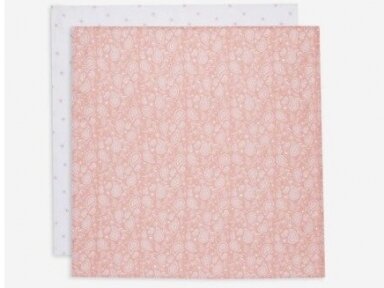 Хлопковые пелёнки Jollein 70x70cm PaisleyHalo - Rosewood 2 шт