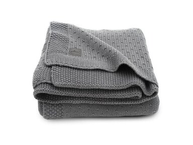 Jollein megztas pledas lopšiukui/lovytei Bliss knit Storm grey 75x100 cm Jollein megztas pledas lopšiukui/lovytei Bliss knit Storm grey 75x100 cm