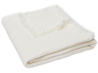 Jollein muslino pledas 75x100 cm Fringe Ivory Jollein muslino pledas 75x100 cm Fringe Ivory