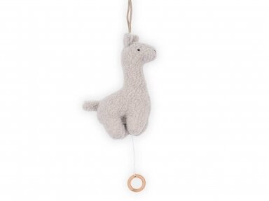 Jollein музыкальная подвесная игрушка Lama Grey
