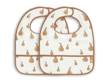 Jollein neperšlampamas seilinukas Bib su kišene - Pear 2vnt. Jollein neperšlampamas seilinukas Bib su kišene - Pear 2vnt.