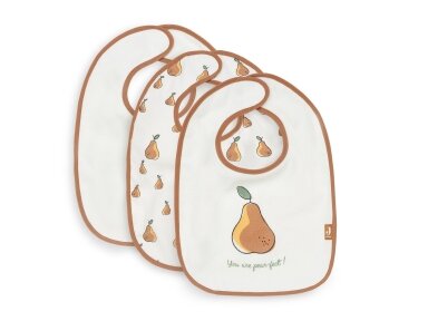 Jollein neperšlampamų seilinukų rinkinys Bib Pear Caramel 3 vnt. Jollein neperšlampamų seilinukų rinkinys Bib Pear Caramel 3 vnt.
