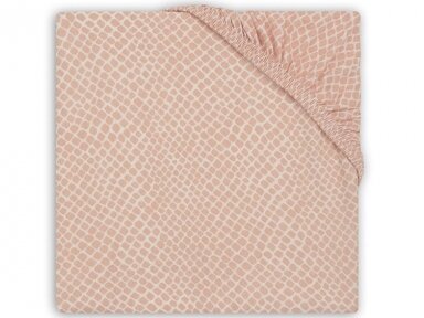 Простыня для кроватки Jollein с резинкой Snake Pale Pink 60x120см