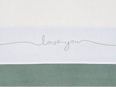 Jollein paklotas lopšiui 75x100cm Love you  Grey