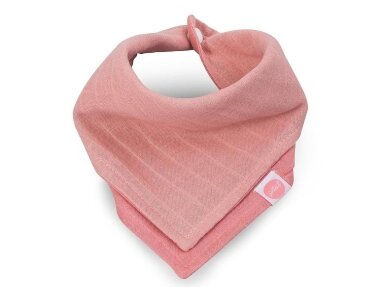 Jollein seilinukas Bib Bandana Hydrofiel Coral Pink 2 vnt.