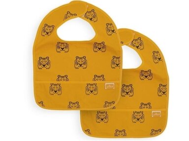 Jollein seilinukas Bib su kišene Tiger Mustard 2 vnt. Jollein seilinukas Bib su kišene Tiger Mustard 2 vnt.
