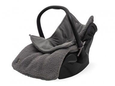 Jollein Teddy Storm Grey vokelis automobilinei  kėdutei, lopšiukui