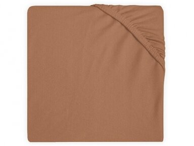Jollein trikotažinė paklodė su guma Jersey Caramel 60x120