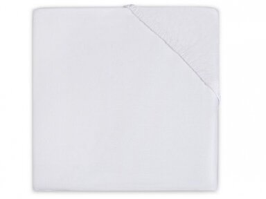 Трикотажная простыня Jollein на резинке Jersey White 60x120