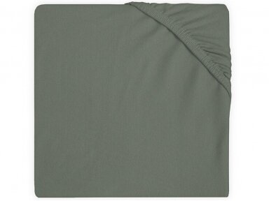 Трикотажная простыня Jollein на резинке Jersey Ash Green 40x80
