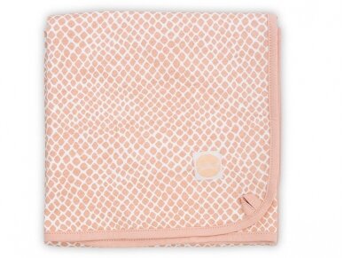 Jollein anklodė lopšiui Snake Pale Pink 75x100 1 Jollein anklodė lopšiui Snake Pale Pink 75x100 1