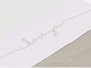 Sheet Crib 75x100cm Love you  Nougat 1