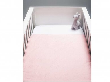 Jollein antklodės ir pagalvės užvalkalų komplektas Mini Dots Blush Pink 100x140 cm. 1 Jollein antklodės ir pagalvės užvalkalų komplektas Mini Dots Blush Pink 100x140 cm. 1