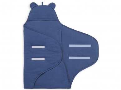 Jollein autokėdutės ir lopšio užklotas Basic Stripe Jeans Blue Jollein autokėdutės ir lopšio užklotas Basic Stripe Jeans Blue
