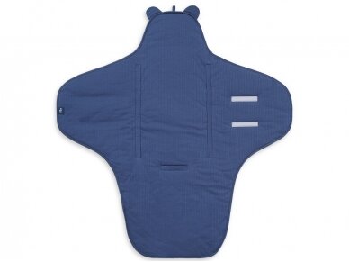 Jollein autokėdutės ir lopšio užklotas Basic Stripe Jeans Blue 2 Jollein autokėdutės ir lopšio užklotas Basic Stripe Jeans Blue 2