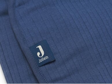 Jollein autokėdutės ir lopšio užklotas Basic Stripe Jeans Blue 4 Jollein autokėdutės ir lopšio užklotas Basic Stripe Jeans Blue 4