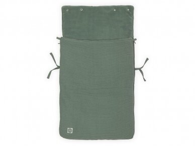 Jollein Basic Knit ASH Green vokelis automobilinei kėdutei, lopšiukui 1 Jollein Basic Knit ASH Green vokelis automobilinei kėdutei, lopšiukui 1