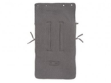 Jollein Bliss Knit Storm Grey vokelis automobilinei kėdutei. lopšiukui 3 Jollein Bliss Knit Storm Grey vokelis automobilinei kėdutei. lopšiukui 3