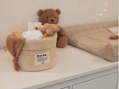 Changing Table Basket 14x18cm Boucle Biscuit brown 2