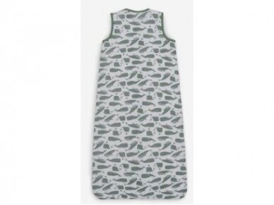 Jollein hidrofilinės medvilnės miegmaišis Whales Ash Green 90 cm 1