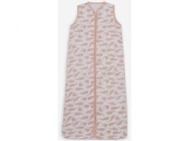 Jollein hidrofilinės medvilnės miegmaišis Whales Pale Pink 110cm