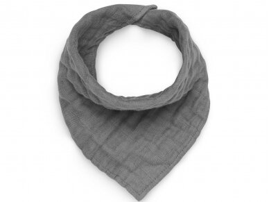 Jollein hidrofilinis seilinukas Bib Bandana Storm Grey 3 Jollein hidrofilinis seilinukas Bib Bandana Storm Grey 3