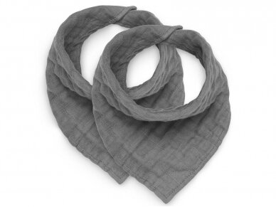 Jollein hidrofilinis seilinukas Bib Bandana Storm Grey Jollein hidrofilinis seilinukas Bib Bandana Storm Grey