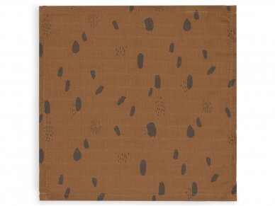 Jollein muslino merliukai 31x31 cm Spot Caramel 3vnt 1 Jollein muslino merliukai 31x31 cm Spot Caramel 3vnt 1