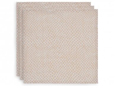 Jollein muslino audinio vystyklų rinkinys 115x115cm Snake Pale Pink 2vnt