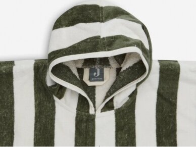 Jollein kilpinis pončas Stripe Terry Leaf Green GOTS 2