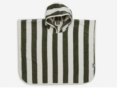 Jollein kilpinis pončas Stripe Terry Leaf Green GOTS