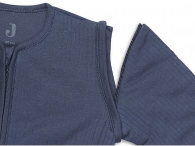 Jollein kūdikio miegmaišis su nusegamomis rankovėmis Basic Stripe Jeans Blue 110 cm 1