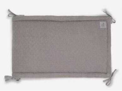 Jollein lovytės apsaugos 35x180cm Bliss Knit Storm Grey 1 Jollein lovytės apsaugos 35x180cm Bliss Knit Storm Grey 1