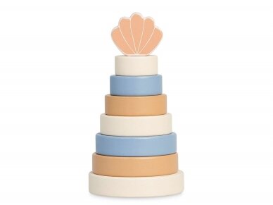 Jollein medinis lavinamasis sukraunamas bokštas Shell Blue Jollein medinis lavinamasis sukraunamas bokštas Shell Blue