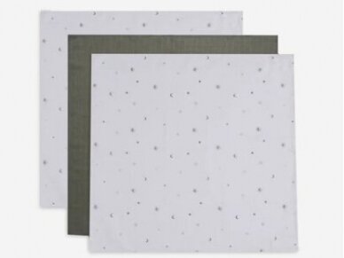 Хлопковые пелёнки Jollein 70x70 Stargaze Leaf Green 3 шт Хлопковые пелёнки Jollein 70x70 Stargaze Leaf Green 3 шт