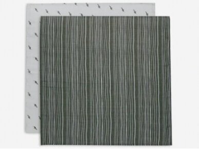 Hydrophilic Cloth 70x70cm StripeOlive/Leaf Greent 2pieces