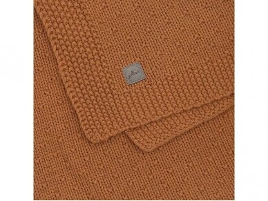Jollein megztas pledas lopšiukui/lovytei Bliss knit Caramel 75x100 cm 1 Jollein megztas pledas lopšiukui/lovytei Bliss knit Caramel 75x100 cm 1